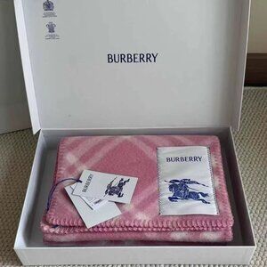 Burberry Pink Check Cashmere Scarf